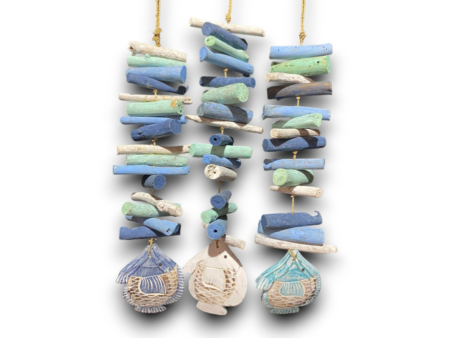 DECO FLOTAN AZULES+PEZ 60cm 3 colors pack 12