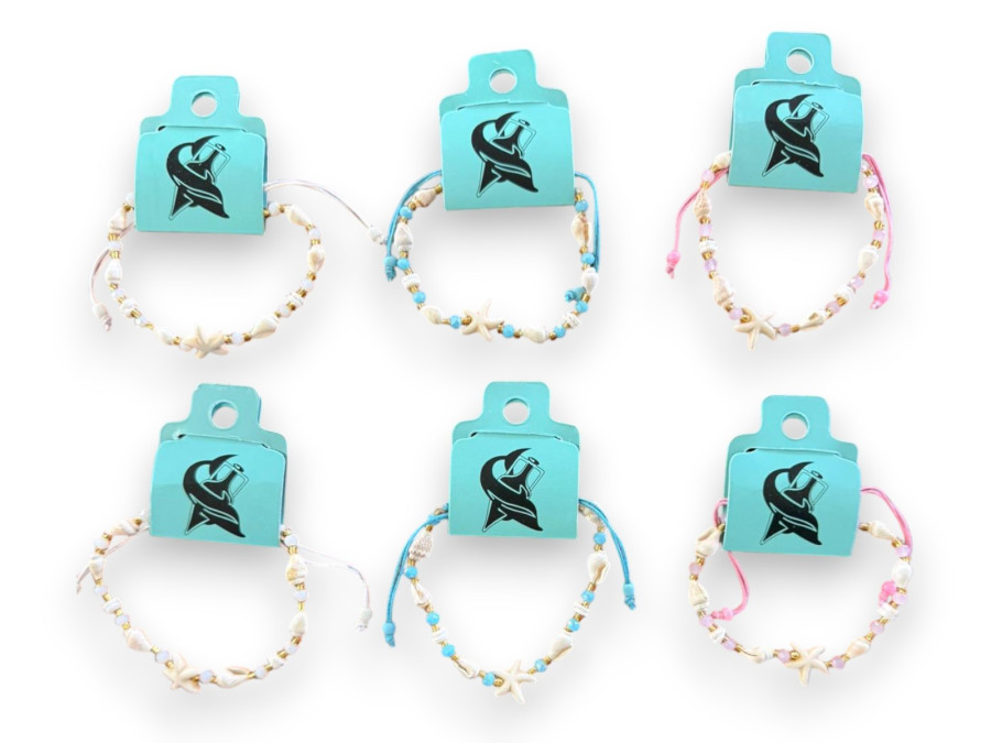 P.MA-26112 SHELL BLANCO/COLOR STONE 3 colors pack 12