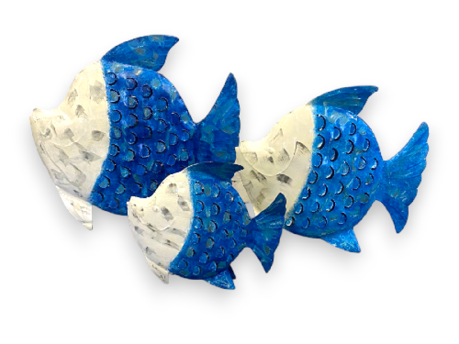 PEZ METAL INDO AZUL 30cm