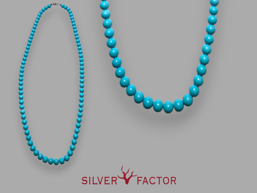 CO.TURQUESA ITALIANA BOLA 6mm 45Ccm AG.