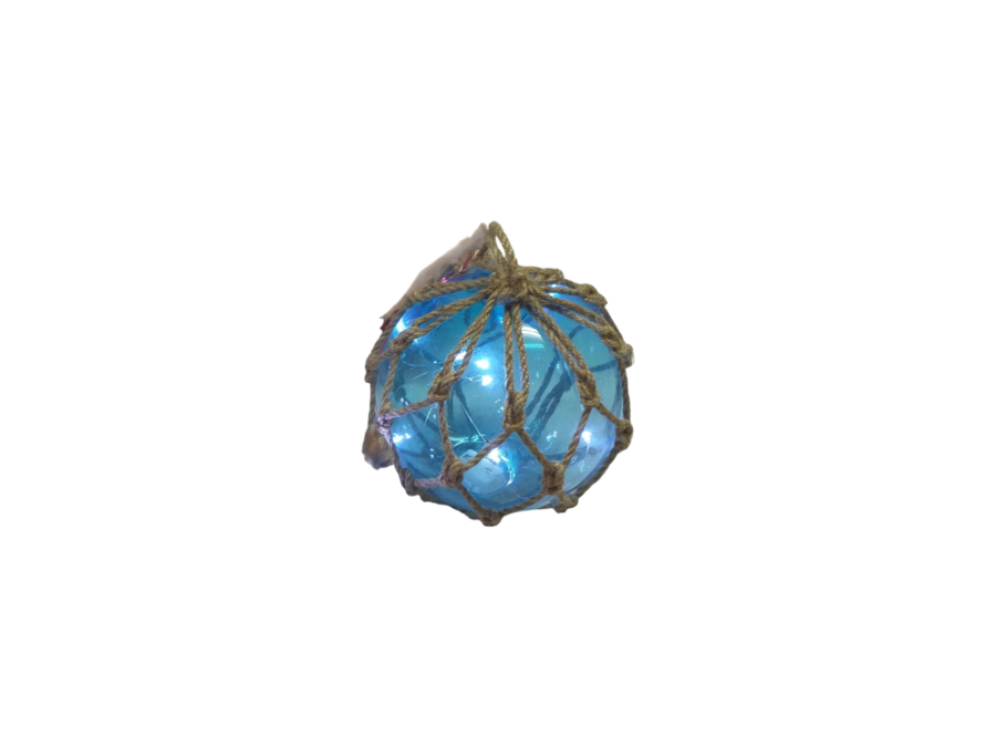 BOYA CRISTAL LUZ MARINERA TURQUESA 12,50cm