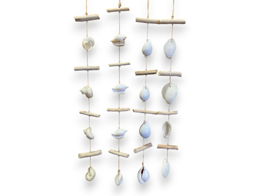 TIRA SHELLS WHITE MADERA 80cm