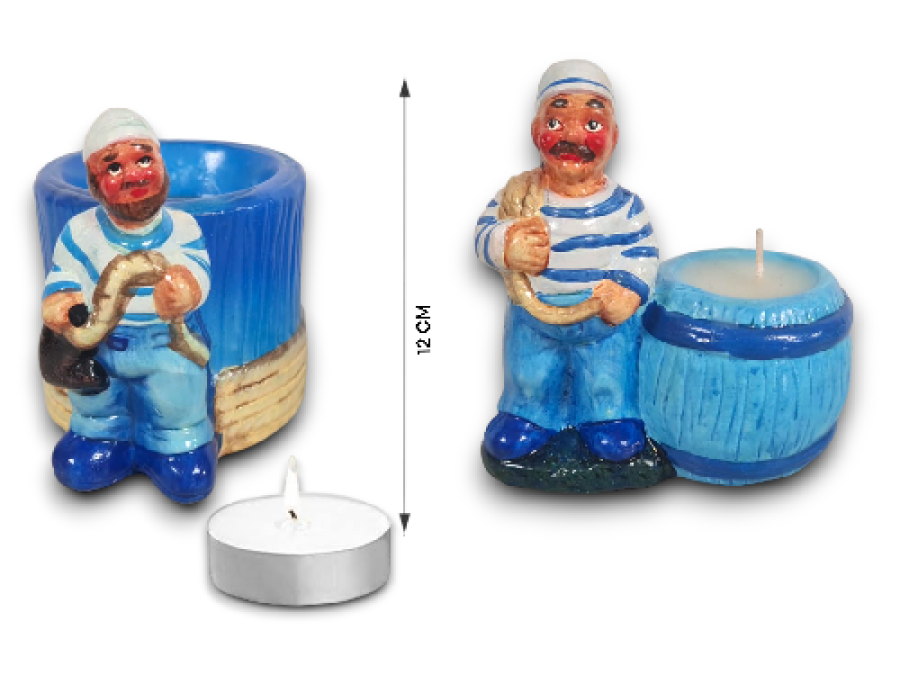 CERAMICA MARINERO VELA 12cm (set 12 und)