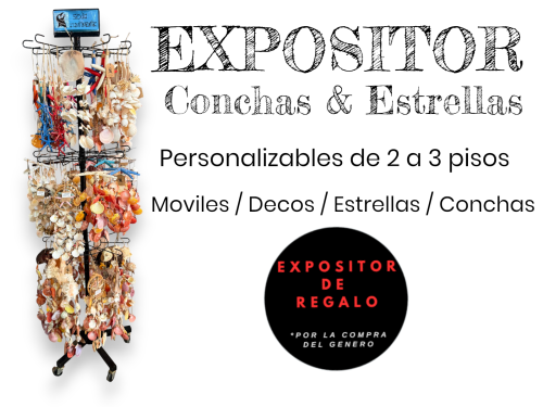 EXPOSITOR CONCHAS Y ESTRELLAS 2 PISOS (COPIA)