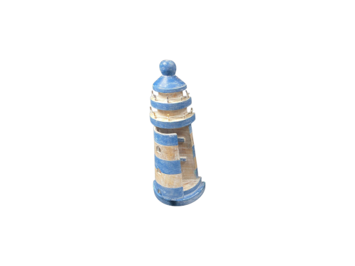 FARO MADERA LLAVES TURQUESA 40cm