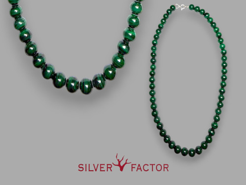 COLLAR MALAQUITA 8mm 45cm